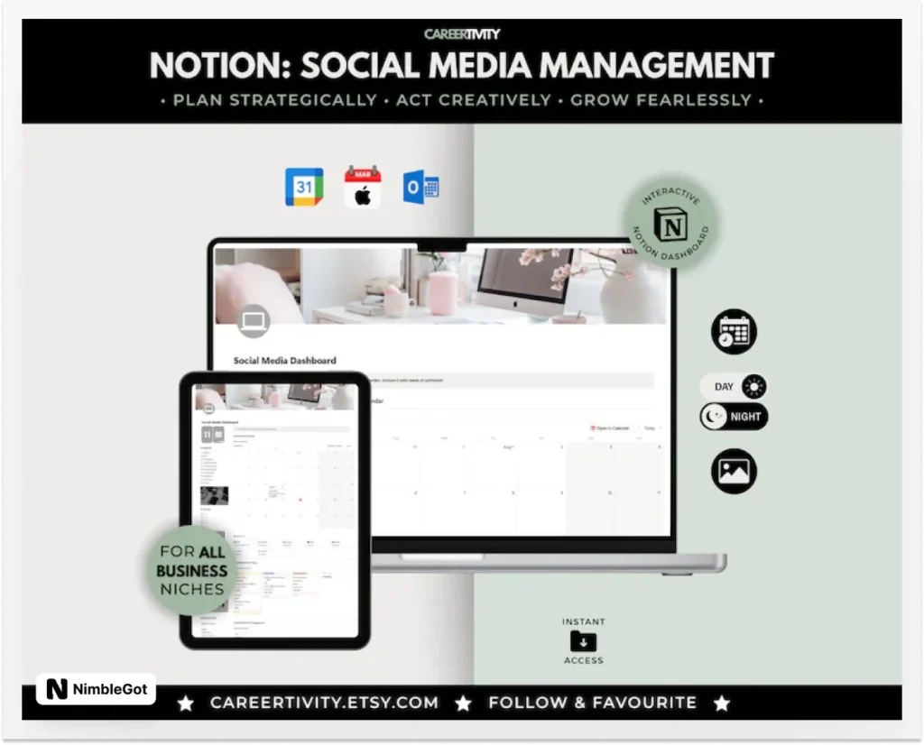 Notion Social Media Dashboard