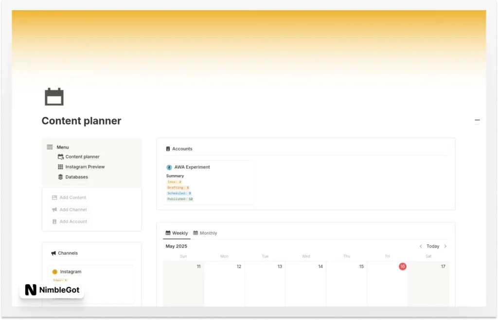 Content planning for social media & blogging