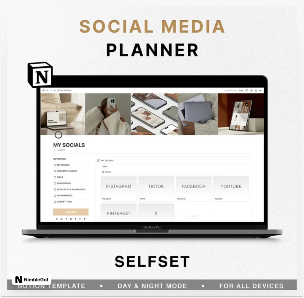 Notion Template Social Media Planner