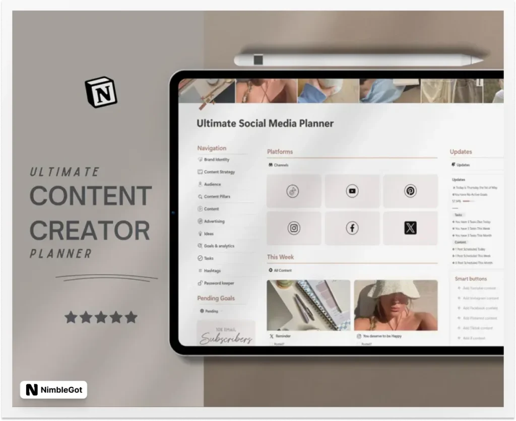 Social Media Content Planner Template