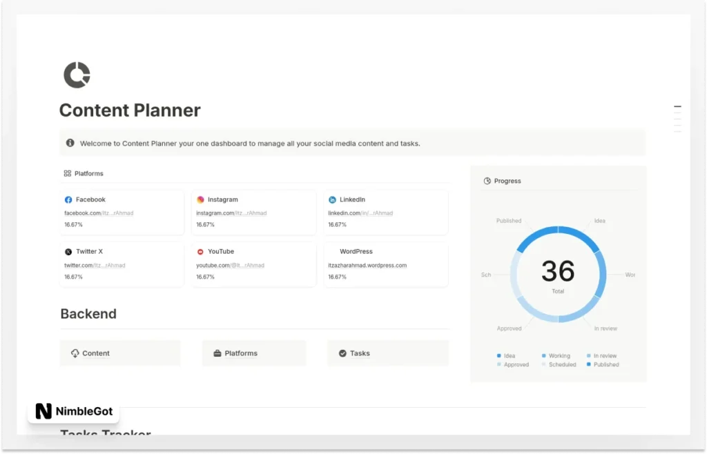Social Media Content Planner