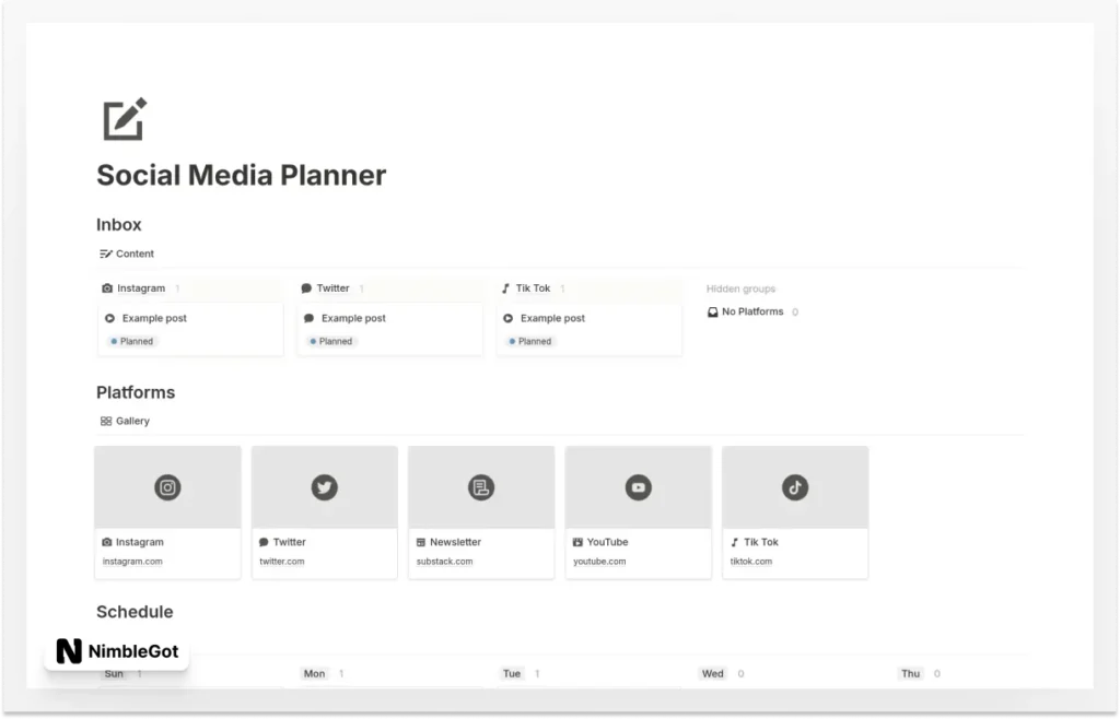 Social Media Planner