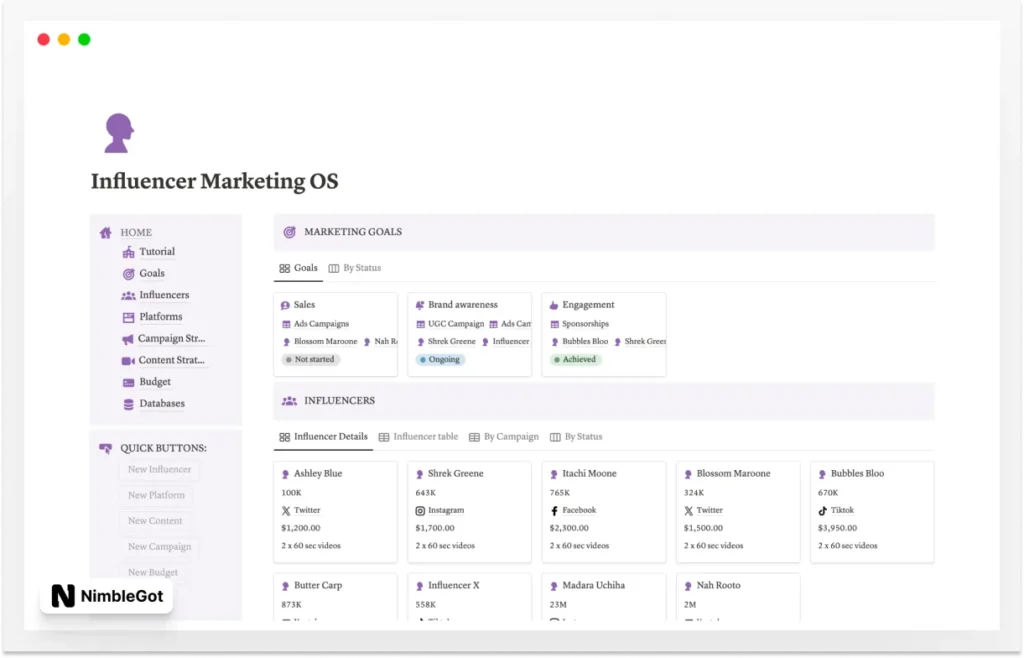 Influencer Marketing OS