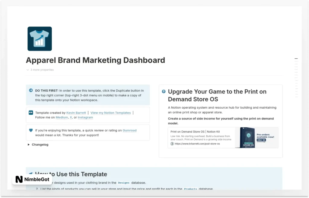 Apparel Brand Marketing Dashboard