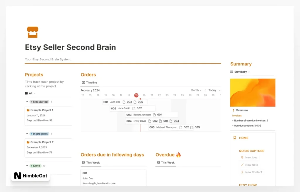 Etsy Seller Second Brain