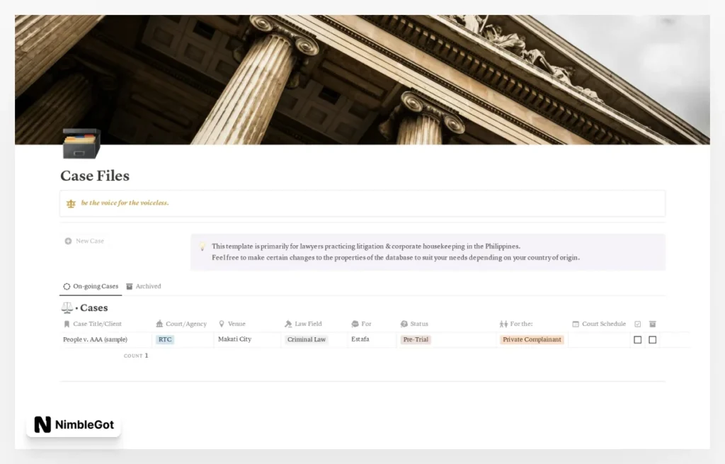 Simple Case Management