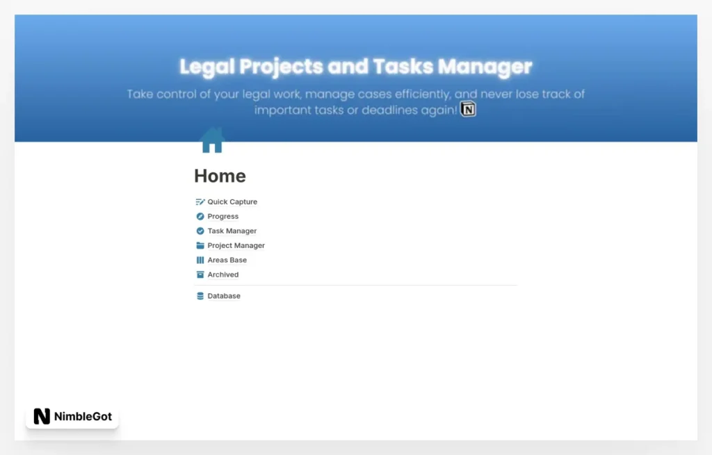 Legal Projects & Tasks Manager