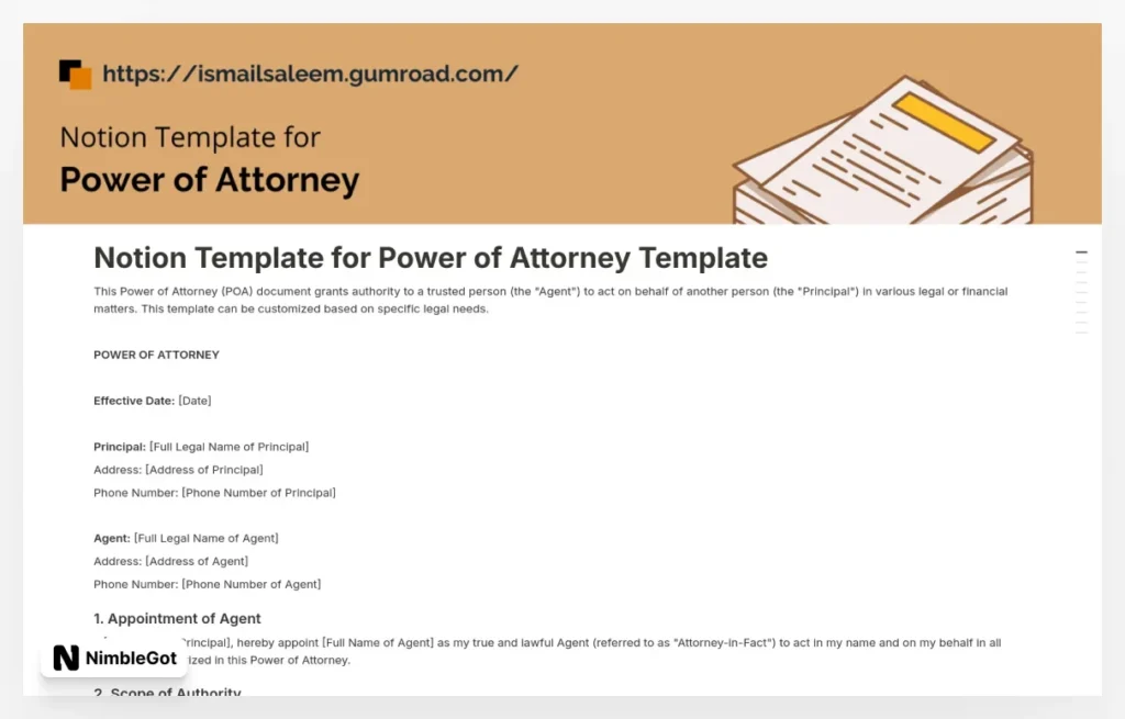 Power of Attorney for Lawyer / Attorney