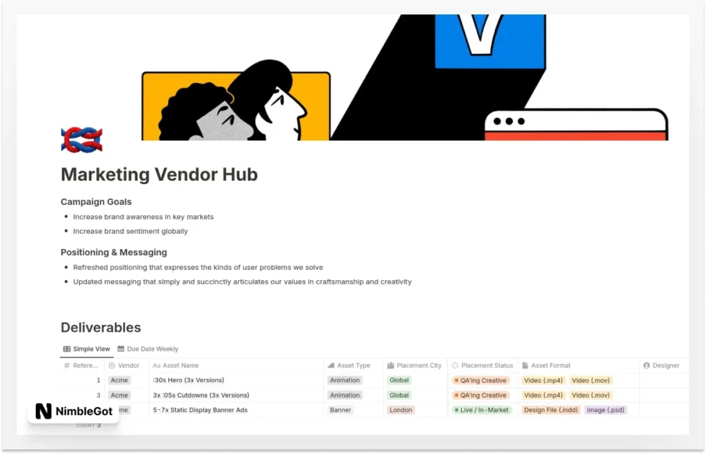 Marketing Vendor Hub