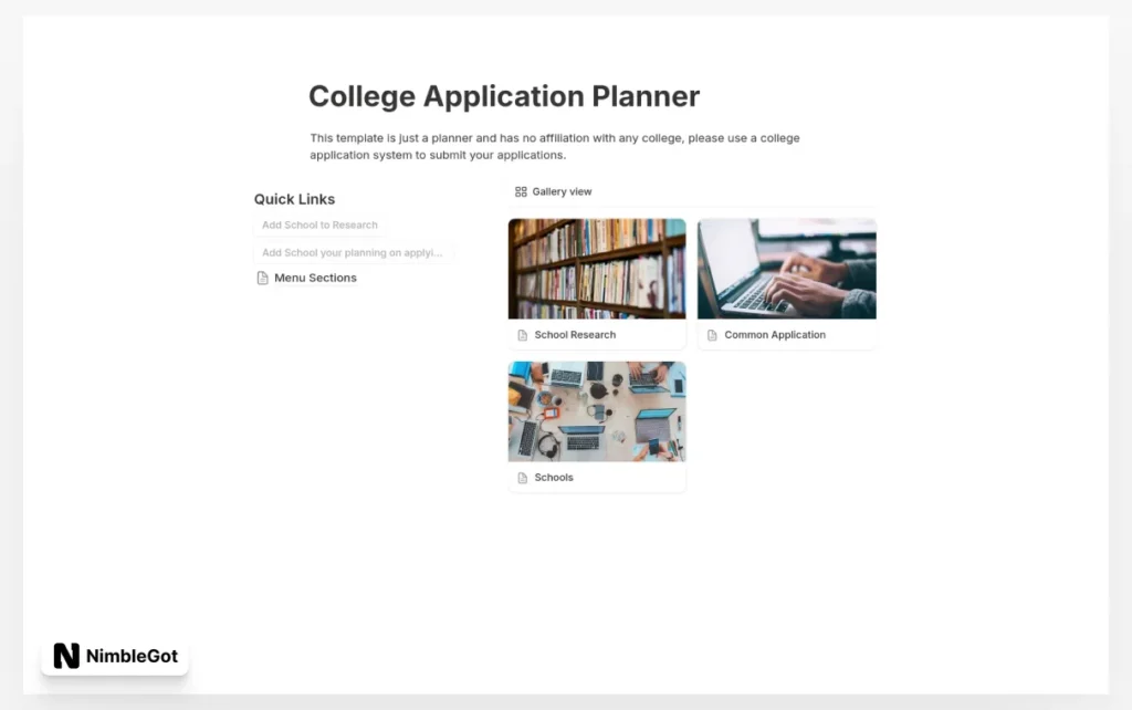 College Application Planner