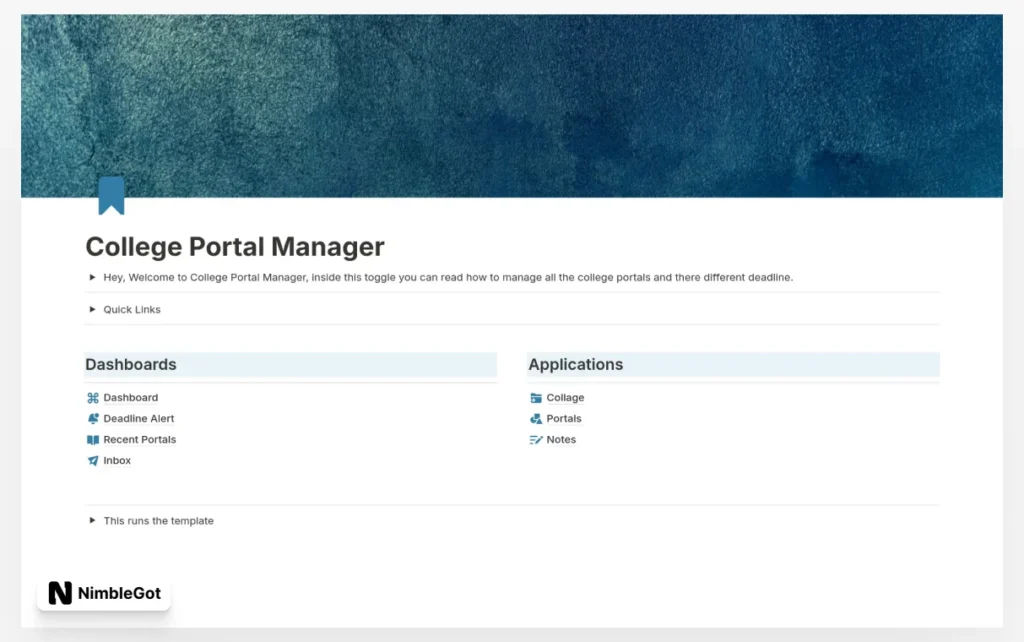 College Portals Manager