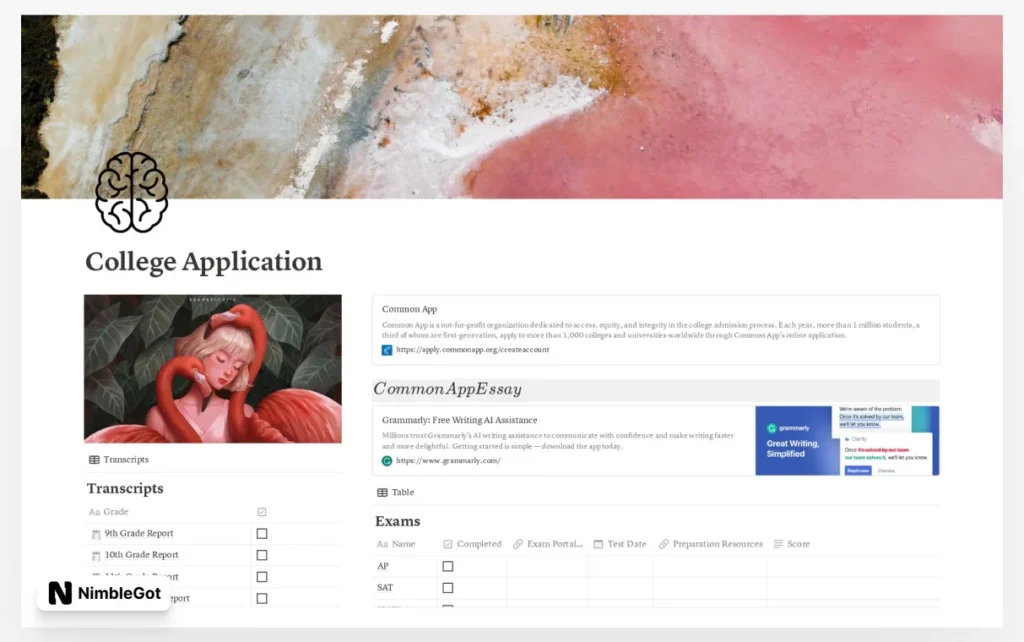 College Application Tracker