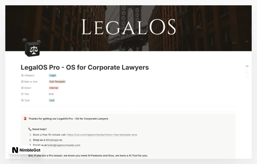 LegalOS Pro - OS for Corporate Lawyers