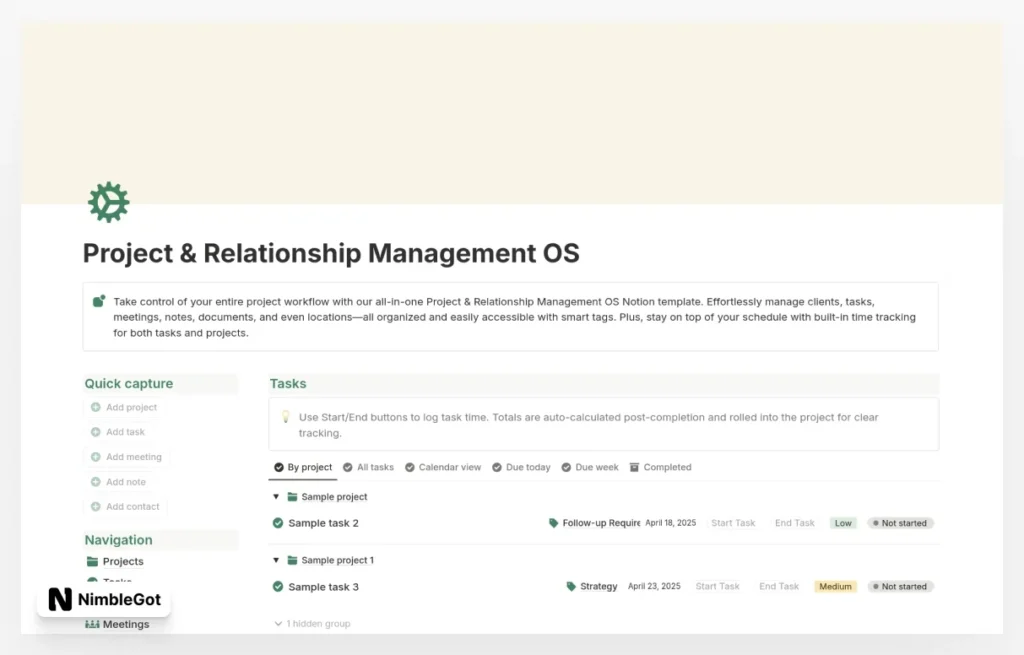 Project & Relationship Management OS