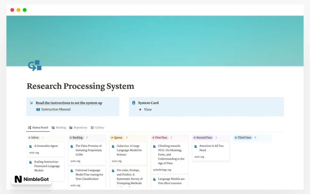 Research Processing System