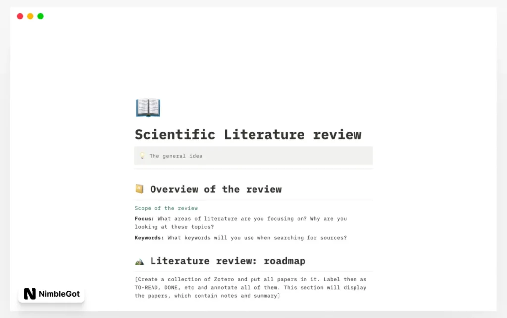 Scientific Literature Review