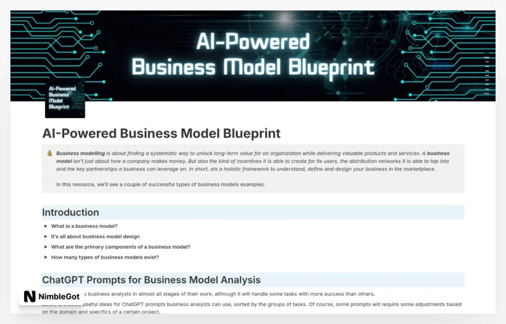AI-Powered Business Model Blueprint