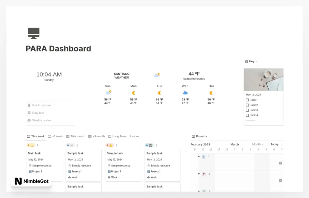 PARA Dashboard