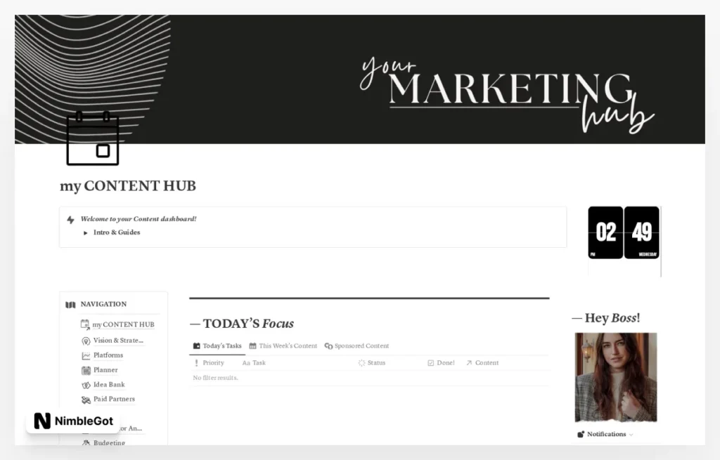 Content Planner & Marketing Hub for Creators & Small Businesses
