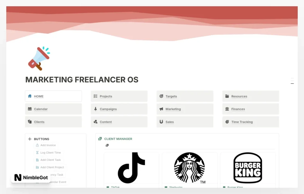 Marketing Freelance Planner