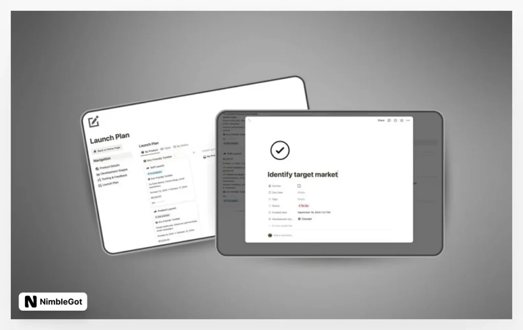 Notion Product Development Center Template