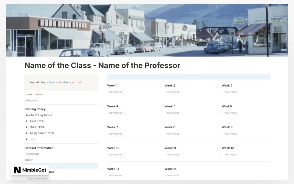 Class Notes Organiser