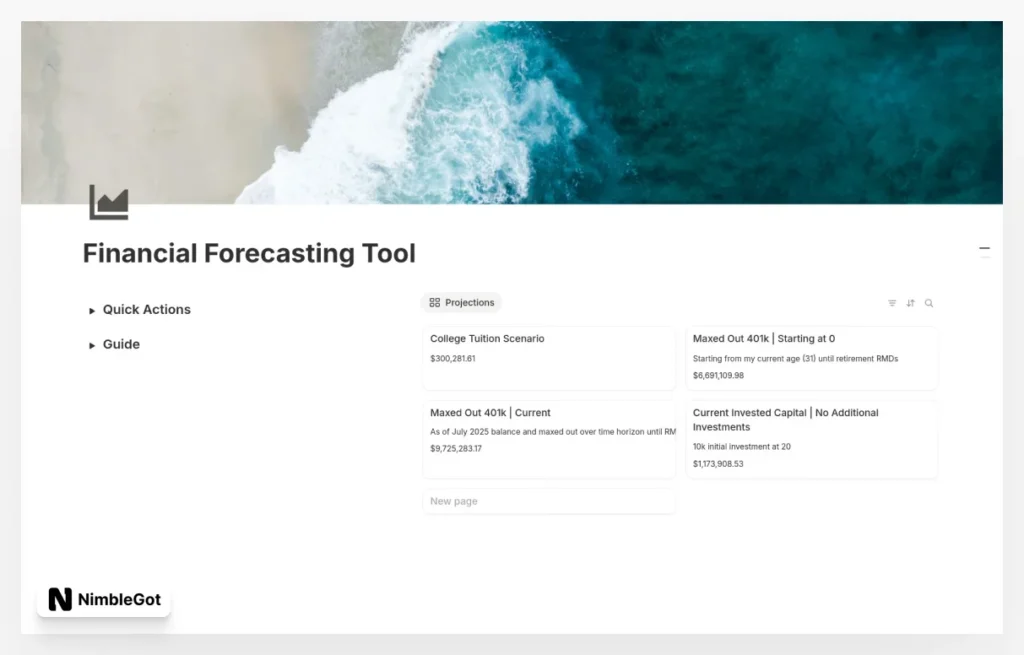 Financial Forcasting Tool