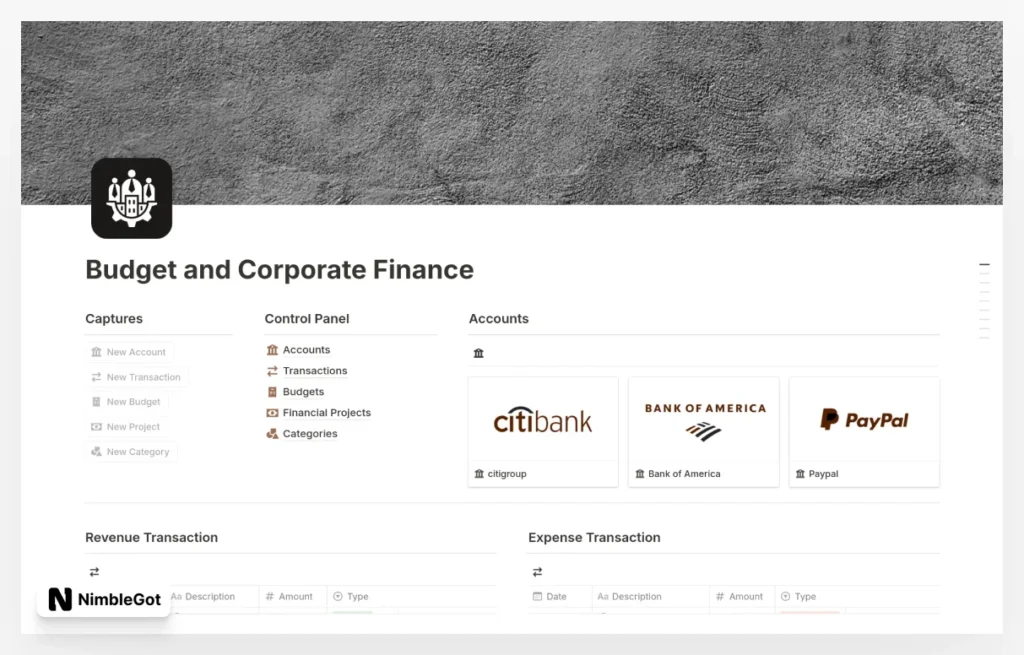 Budget and Corporate Finance