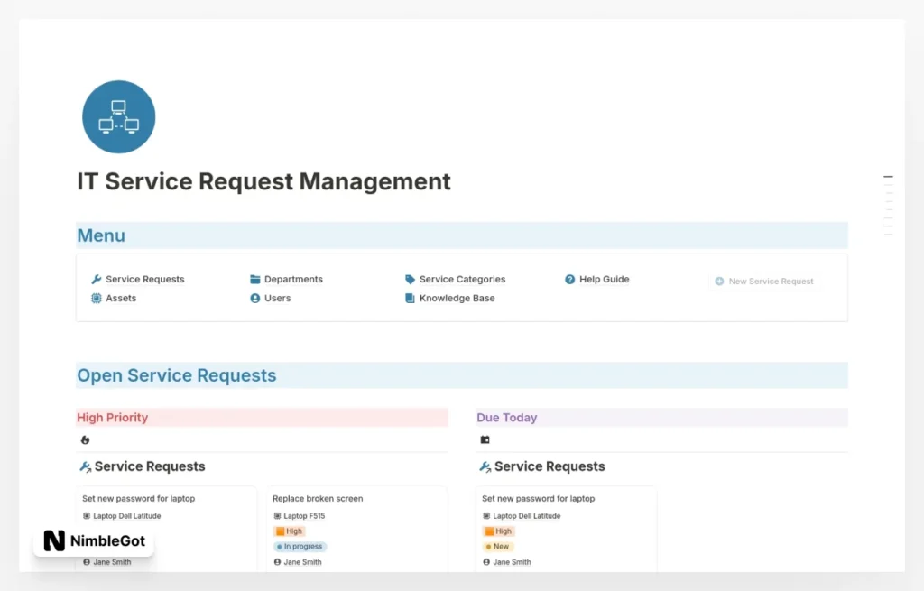 IT Service Request Management