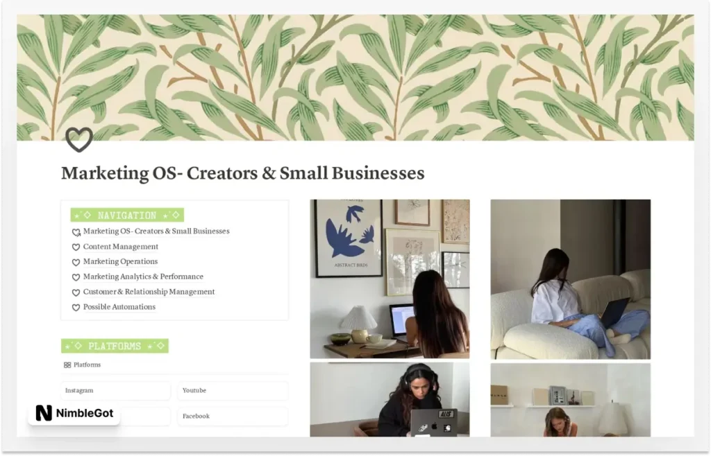 Marketing OS- Creators & Small Businesses