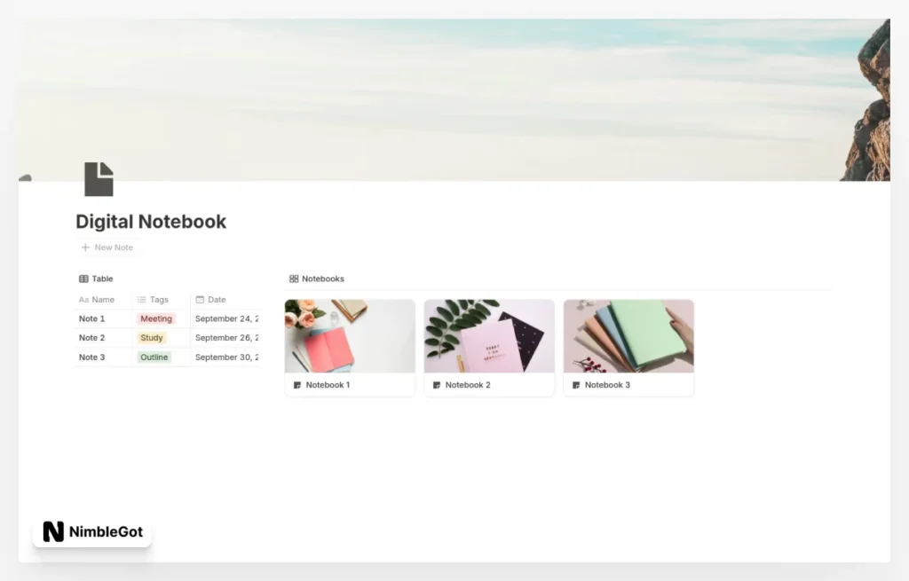 Beginner Digital Notebook