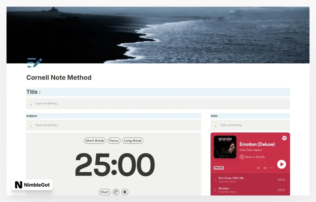 Cornell Note taking Method