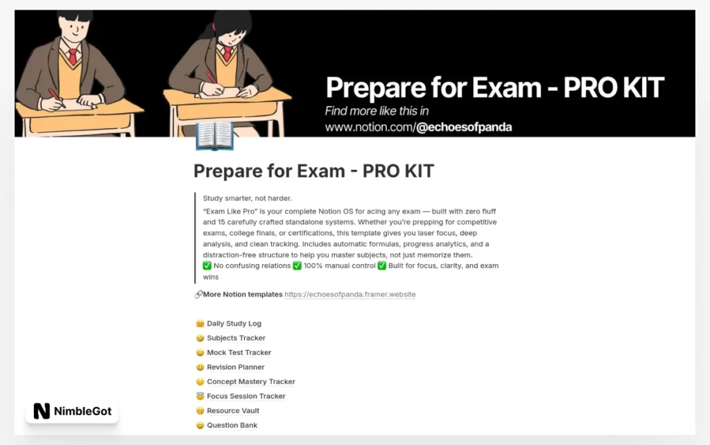 Prepare for Exam - PRO KIT(15 Pages)