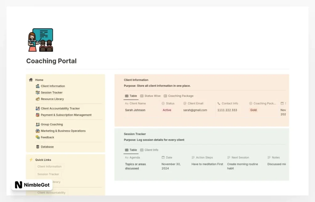 Coaching Portal