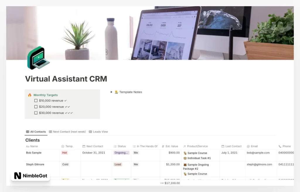 Virtual Assistant CRM