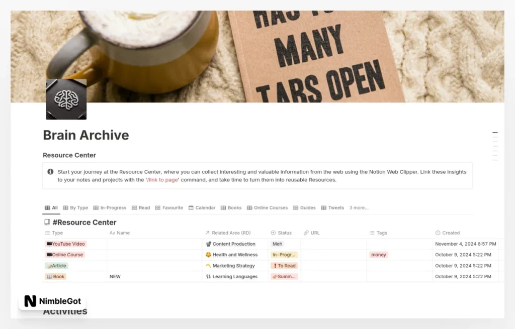 Brain Archive - Store your valuable insights