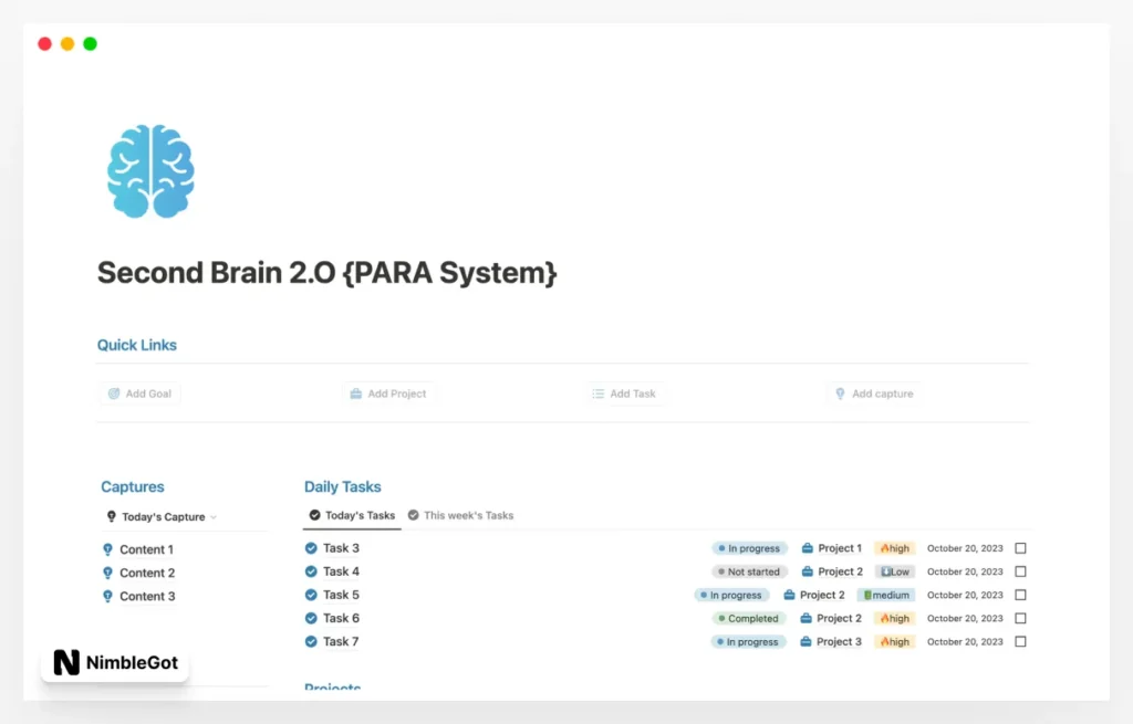 Second Brain 2.O {PARA System}