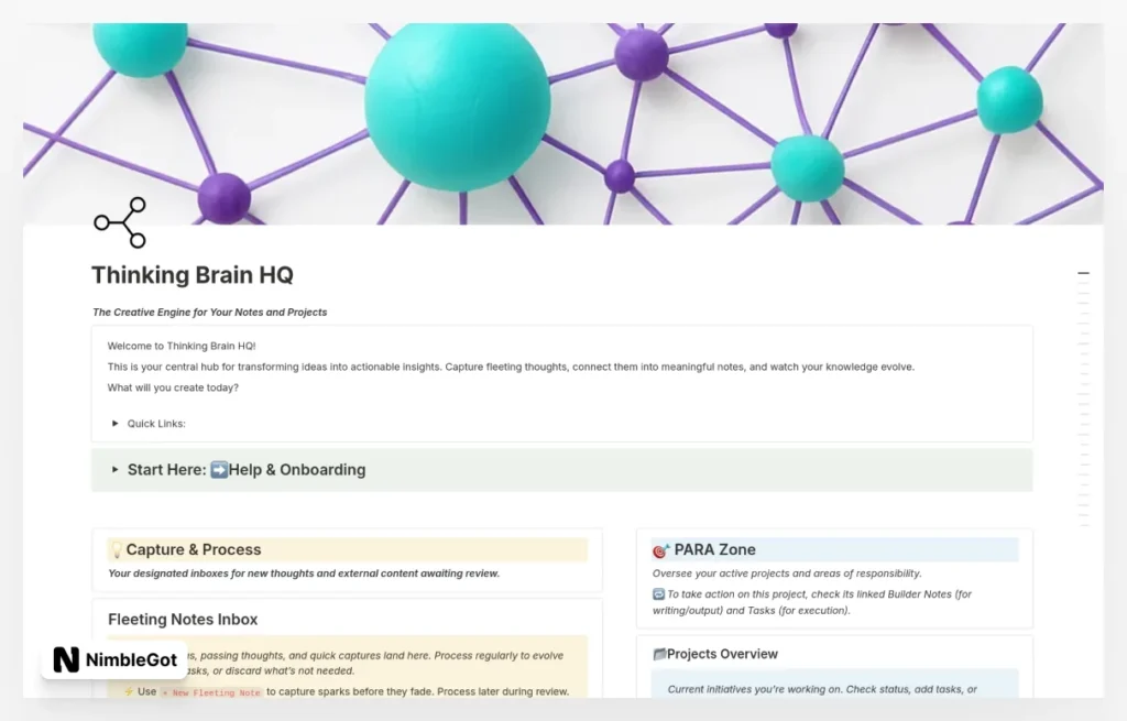 Thinking Brain - The Creative Engine for Your Notes and Projects