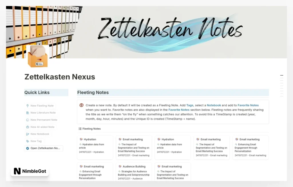 Zettelkasten Notes