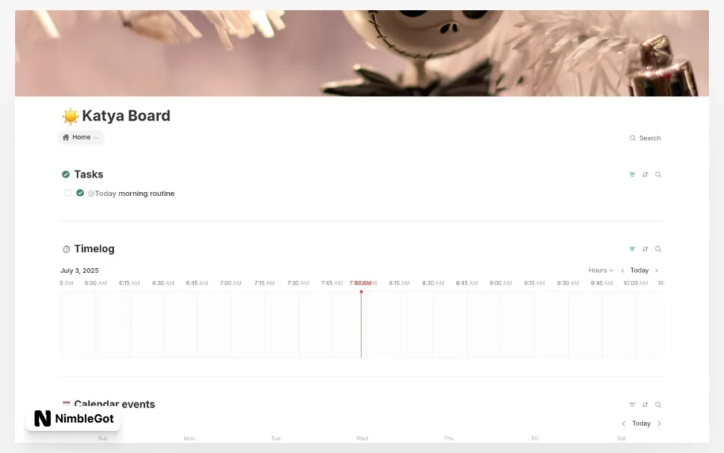 Personal Dashboard - /w scheduled-tasks
