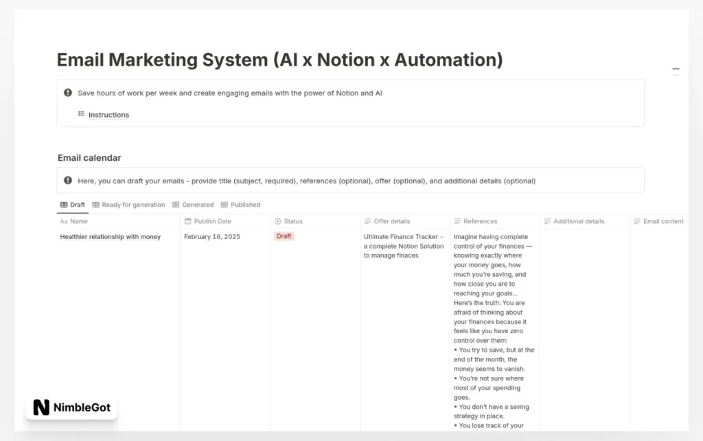 Email Marketing System (Automation)