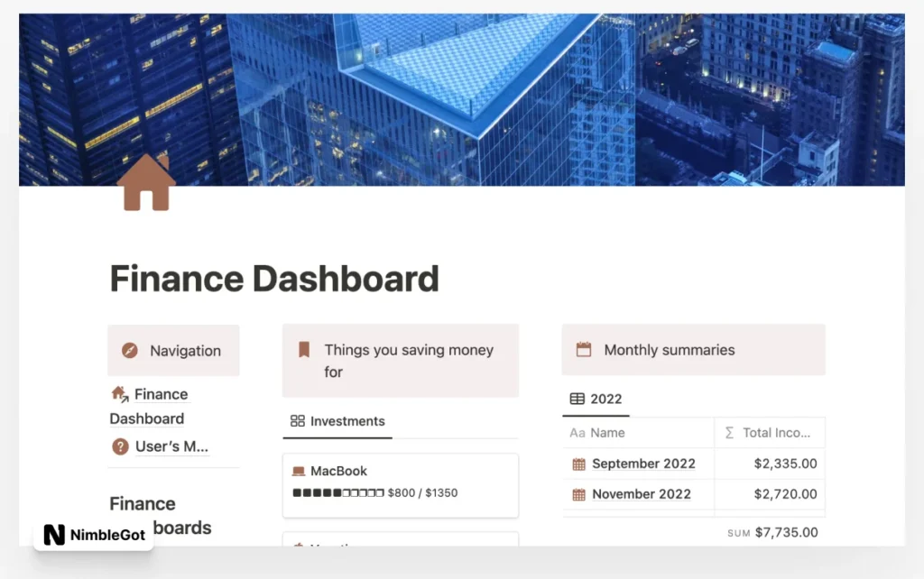 Finance Dashboard