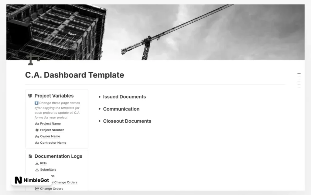 Construction Administration Dashboard