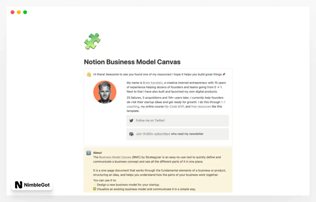 Notion Business Model Canvas