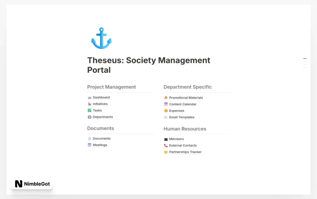 Theseus: Student Society Management Portal