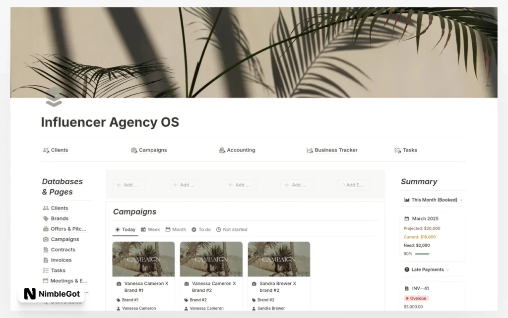 Talent Management Agency OS