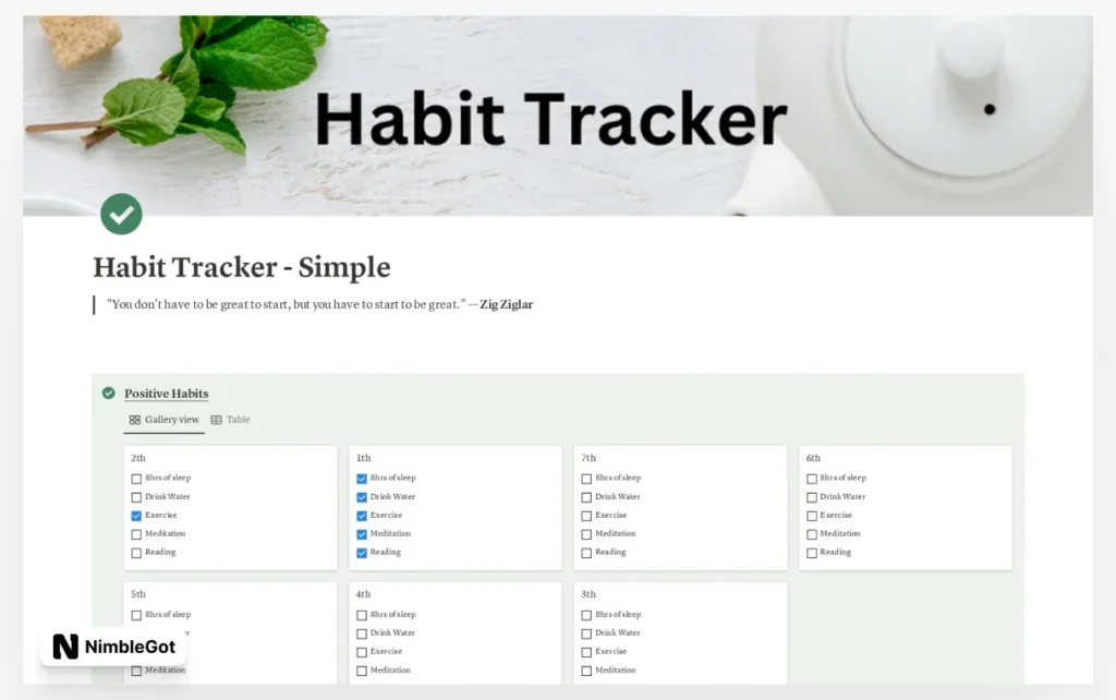Habit Tracker - Simple