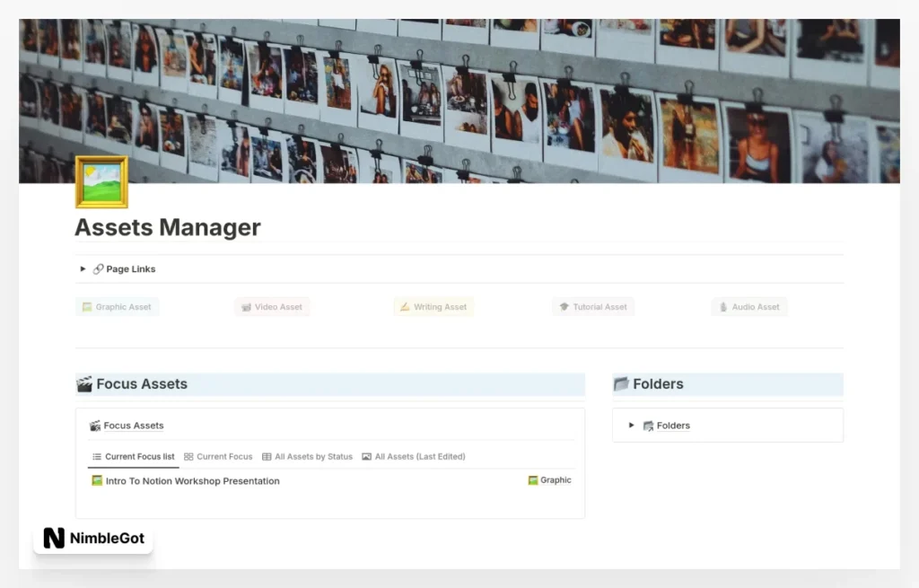 Assets Manager - Files & Media Tracker