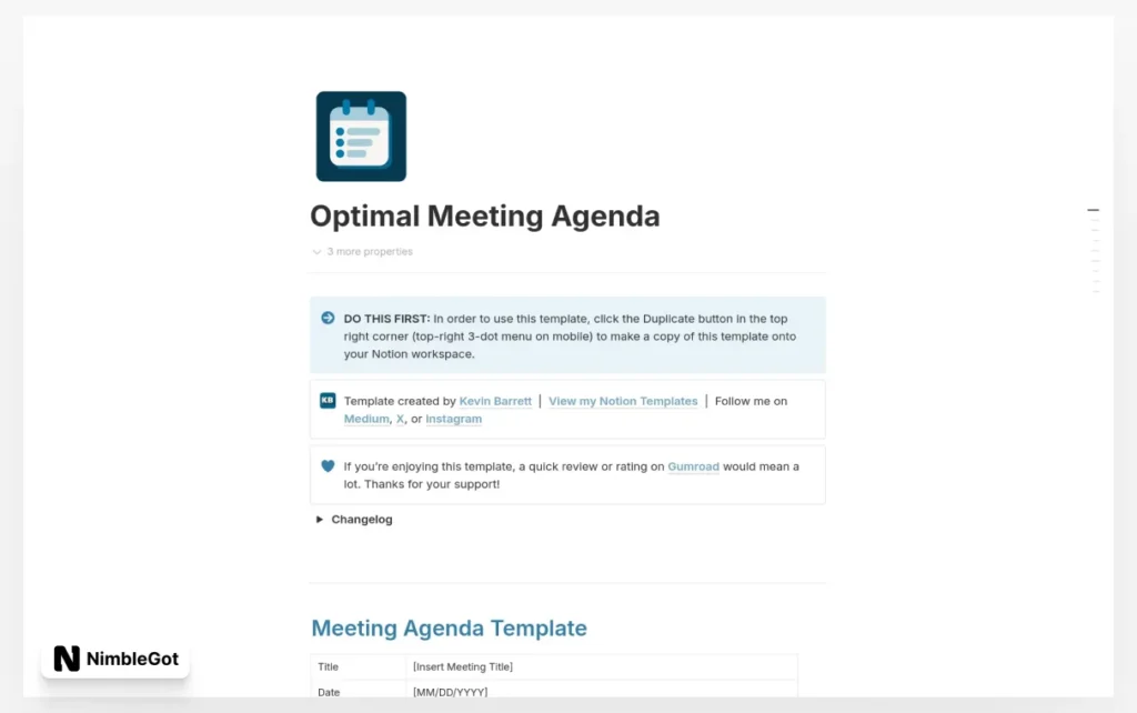 Optimal Meeting Agenda