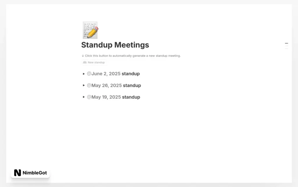 Standup Meeting